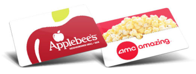 Applebee's & AMC gift cards, the perfect dinner and a movie