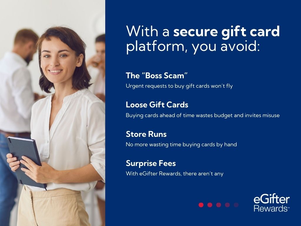Benefits of having a secure gift card platform - woman smiling